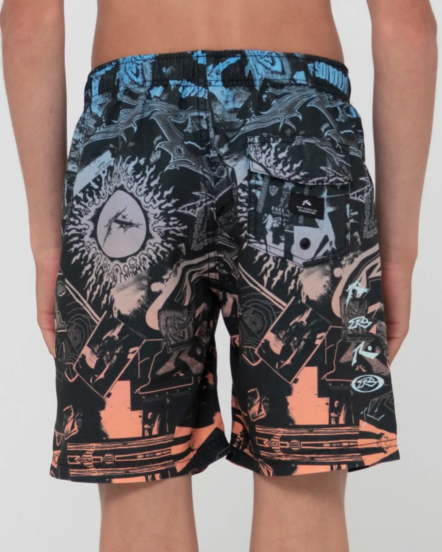 Best Sale Paste Up Printed Elastic Boardshort Boys Kids Bottoms