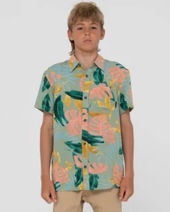 New Pastel Paradise Short Sleeve Shirt Boys Kids Tops
