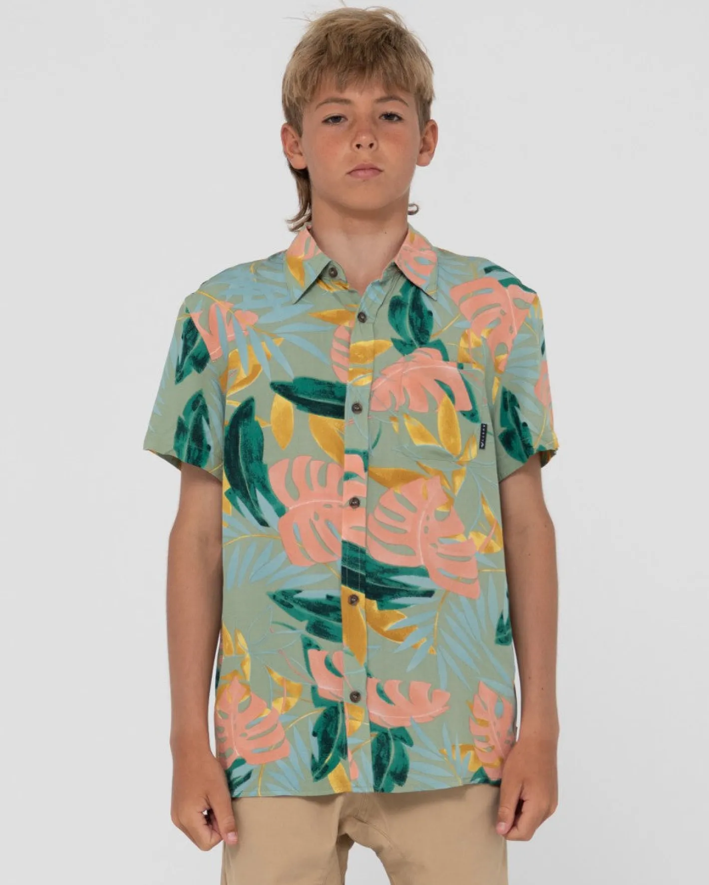 New Pastel Paradise Short Sleeve Shirt Boys Kids Tops