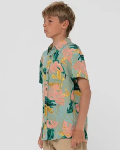 New Pastel Paradise Short Sleeve Shirt Boys Kids Tops