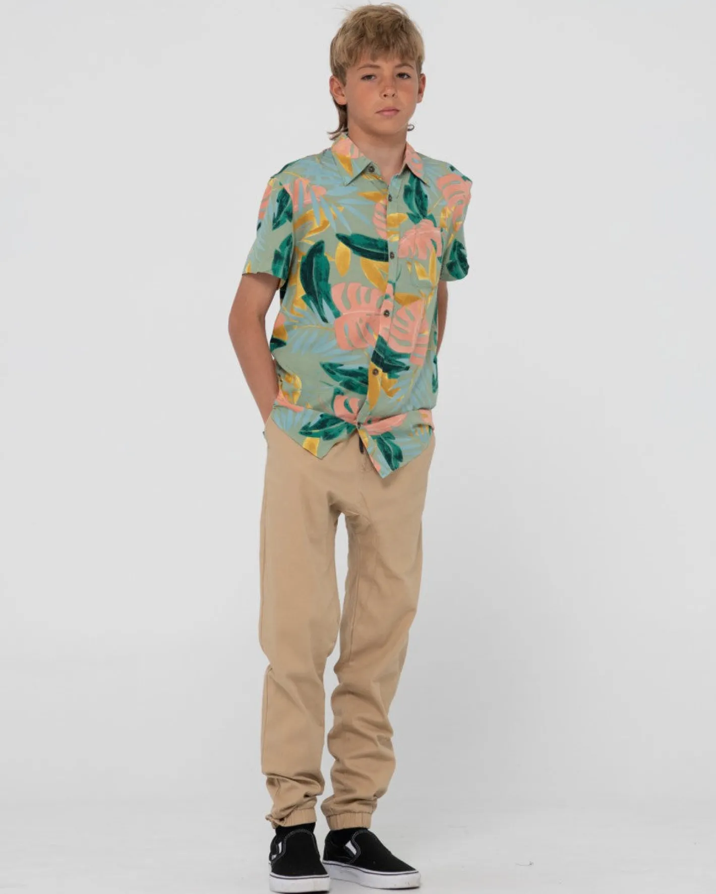 New Pastel Paradise Short Sleeve Shirt Boys Kids Tops