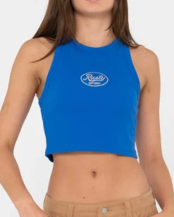 Discount Pit Stop Ribbed Racer Tank Womens Tees & Tanks
