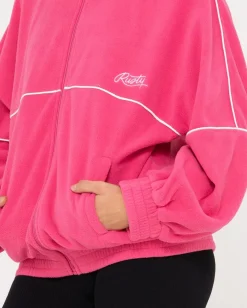 New Polar Oversize Zip Up Fleece Jacket Womens Hoodies & Fleece