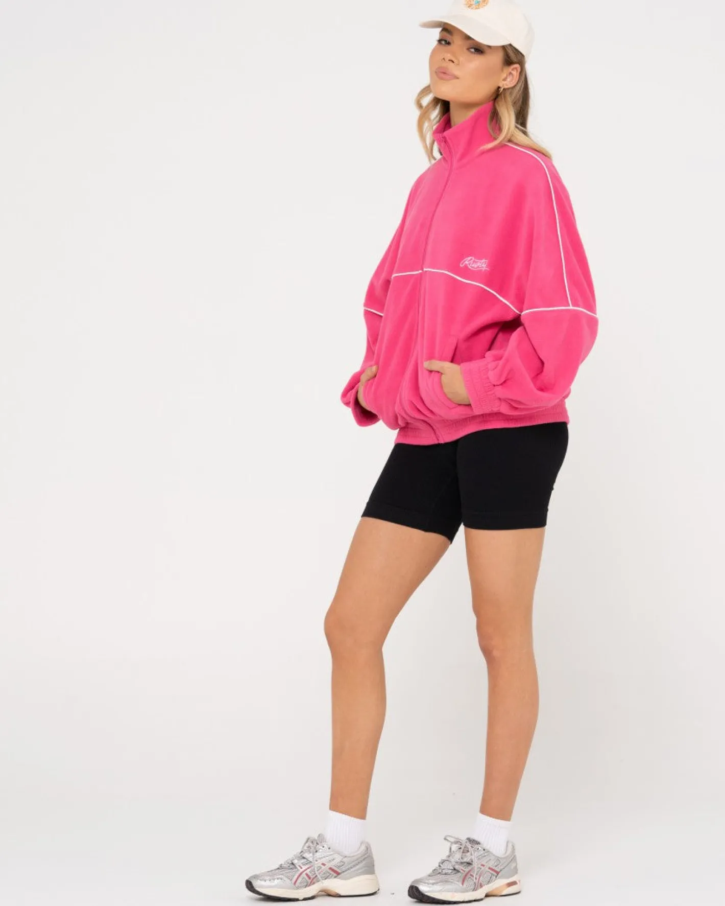 New Polar Oversize Zip Up Fleece Jacket Womens Hoodies & Fleece