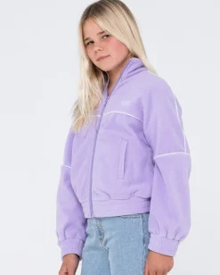 Cheap Polar Zip Through Fleece Girls Kids Tops