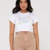 Online Pool Side Organic Graphic Baby Tee Womens Tees & Tanks