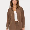 Fashion Porter Oversized Long Sleeve Shirt Womens Fashion Tops