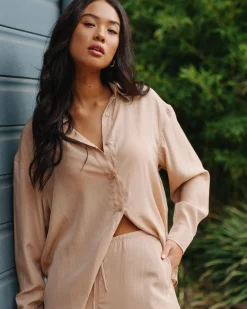 Sale Porter Oversized Long Sleeve Shirt Womens Shirts