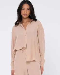 Sale Porter Oversized Long Sleeve Shirt Womens Shirts