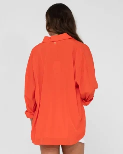 Cheap Porter Oversized Long Sleeve Shirt Womens Fashion Tops