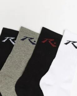 Flash Sale R Dot Mid Calf 4-Sock Pack Mens Socks