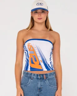 Discount Rally Drag Graphic Tube Top Womens Fashion Tops