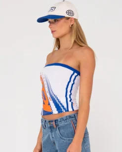 Discount Rally Drag Graphic Tube Top Womens Fashion Tops