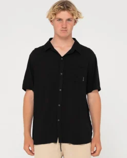 Discount Razor Blade Short Sleeve Rayon Shirt Mens Shirts