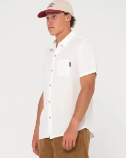 Fashion Razor Blade Short Sleeve Rayon Shirt Mens Shirts