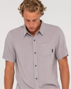 New Razor Blade Short Sleeve Rayon Shirt Mens Shirts