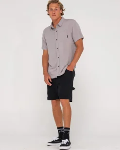New Razor Blade Short Sleeve Rayon Shirt Mens Shirts