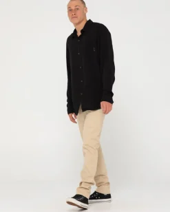 New Razor Long Sleeve Rayon Shirt Mens Shirts