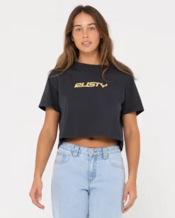 Sale Rider Relaxed Fit Graphic Crop Tee Womens Tees & Tanks