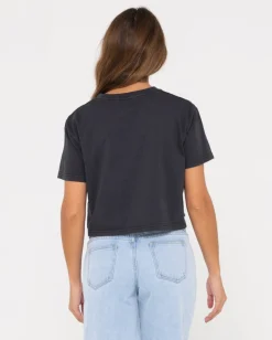 Sale Rider Relaxed Fit Graphic Crop Tee Womens Tees & Tanks