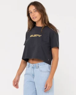 Sale Rider Relaxed Fit Graphic Crop Tee Womens Tees & Tanks