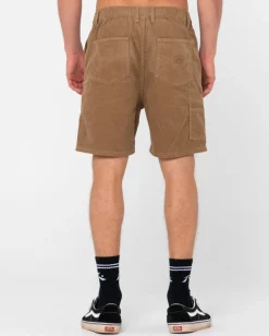 Cheap Rigglet Cord Workwear Elastic Short Mens Shorts