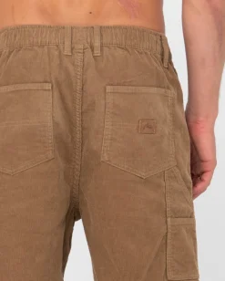 Cheap Rigglet Cord Workwear Elastic Short Mens Shorts