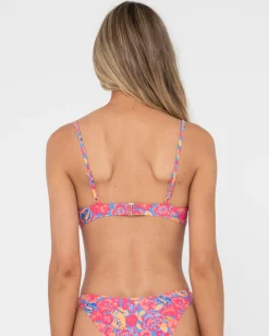 Best Sale Rio Hibiscus Printed Balconette Bikini Top Womens Bikinis