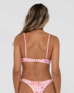Flash Sale Rio Hibiscus Printed Balconette Bikini Top Womens Bikini Tops