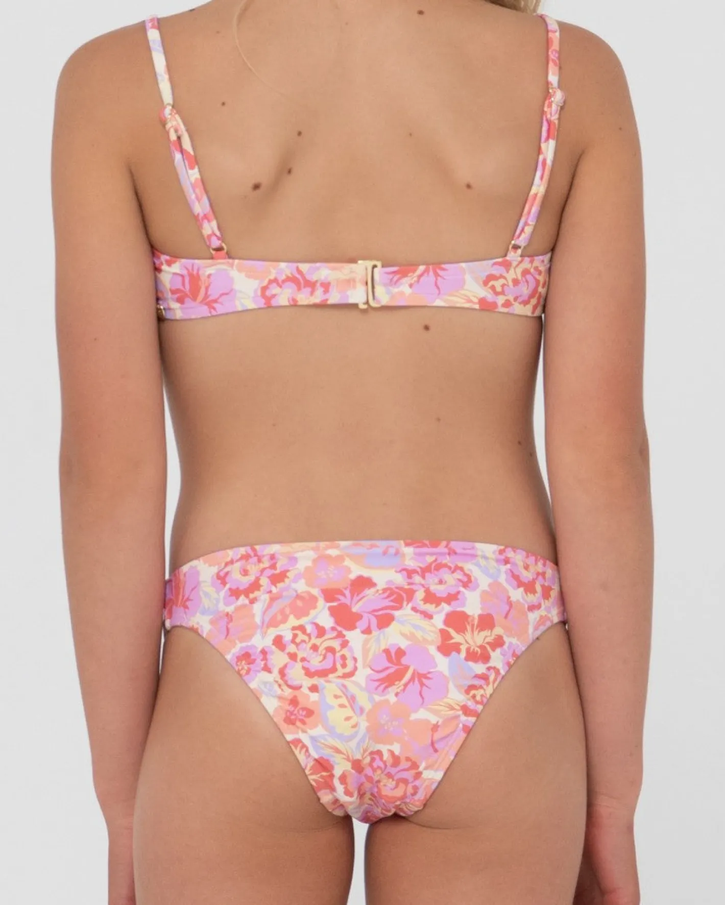 Flash Sale Rio Hibiscus Printed Bikini Set Girls Kids Swimwear