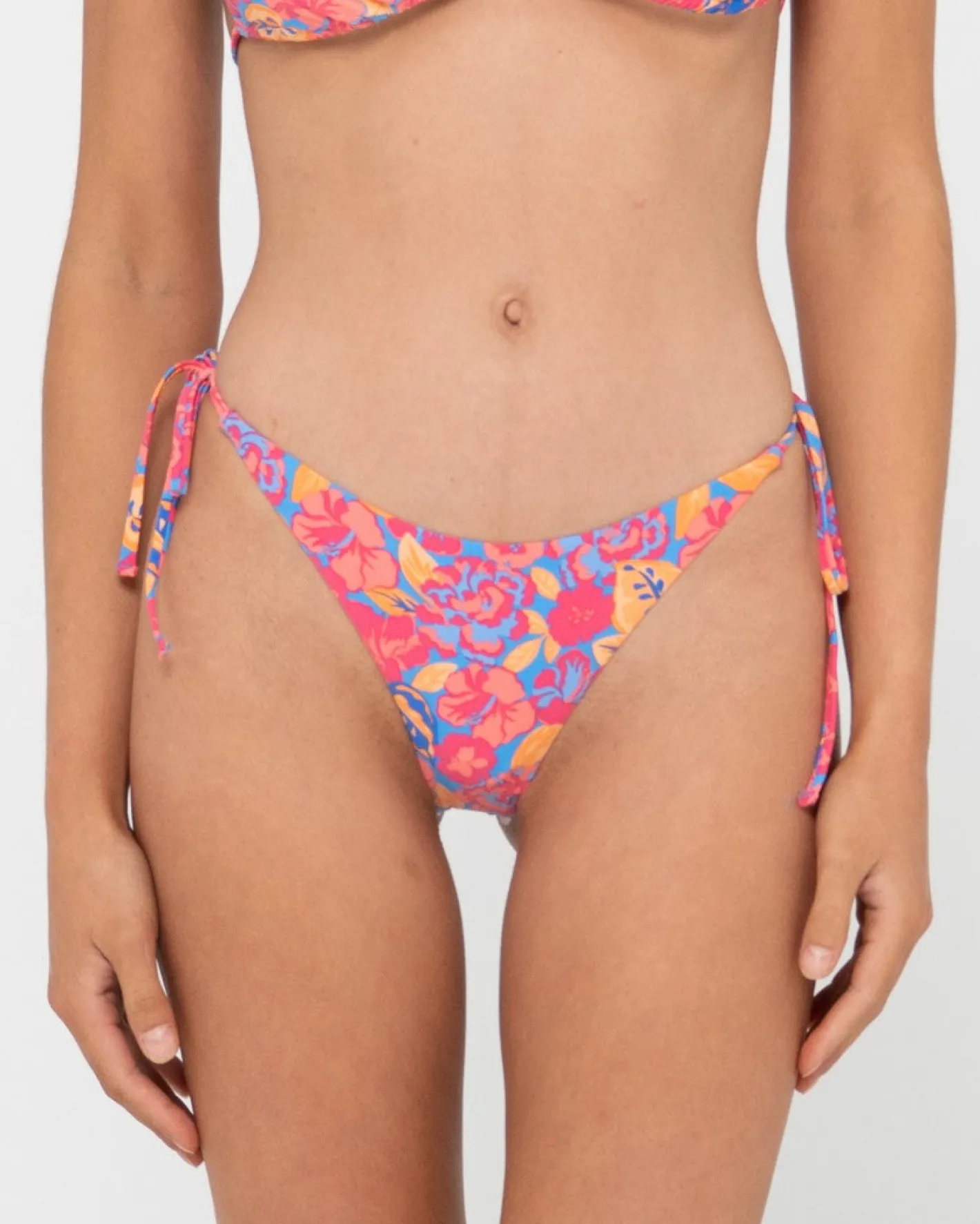 Flash Sale Rio Hibiscus Printed Brazilian Side Tie Bikini Bottom Womens Bikini Bottoms