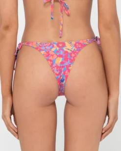 Flash Sale Rio Hibiscus Printed Brazilian Side Tie Bikini Bottom Womens Bikini Bottoms