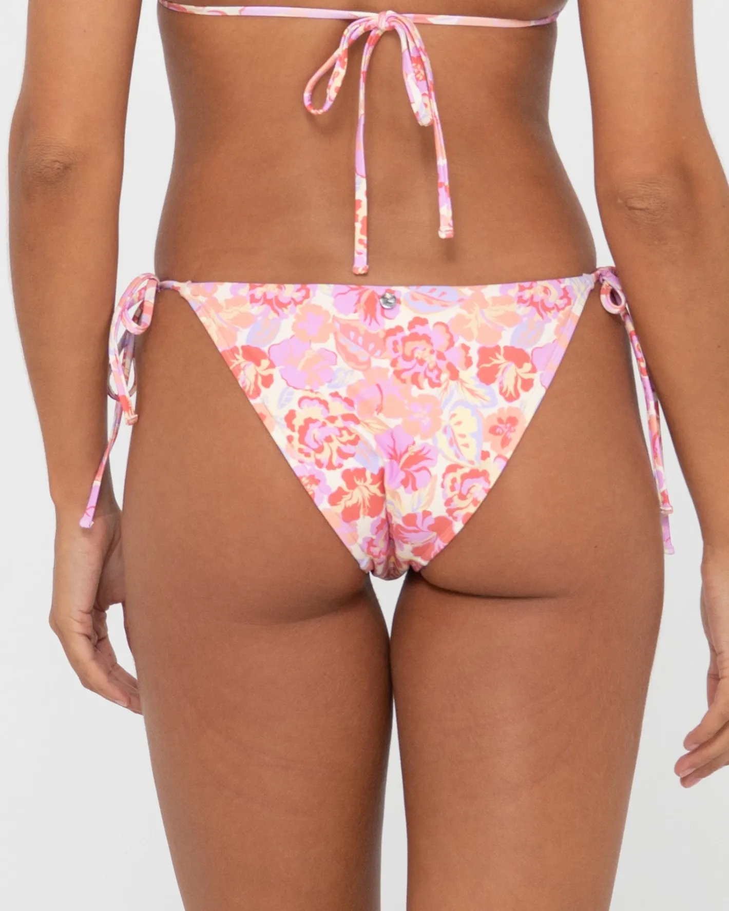 Store Rio Hibiscus Printed Midi Side Tie Bikini Bottom Womens Bikini Bottoms