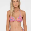 Best Sale Rio Hibiscus Printed Multiway Bikini Top Womens Bikinis