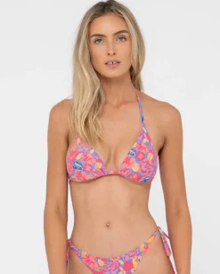 Best Sale Rio Hibiscus Printed Multiway Bikini Top Womens Bikinis