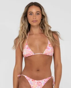 Fashion Rio Hibiscus Printed Multiway Bikini Top Womens Bikini Tops