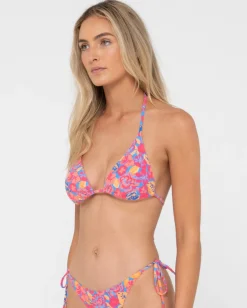 Best Sale Rio Hibiscus Printed Multiway Bikini Top Womens Bikinis
