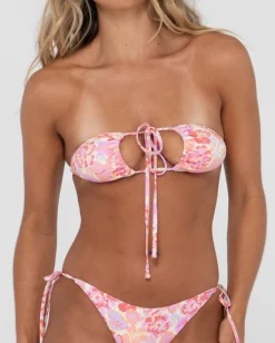 Fashion Rio Hibiscus Printed Multiway Bikini Top Womens Bikini Tops