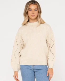 Hot Rossie Relaxed Fit Crew Neck Knit Womens Knitwear