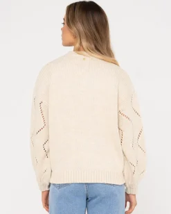 Hot Rossie Relaxed Fit Crew Neck Knit Womens Knitwear