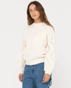 Online Rossie Relaxed Fit Crew Neck Knit Womens Knitwear