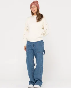 Online Rossie Relaxed Fit Crew Neck Knit Womens Knitwear
