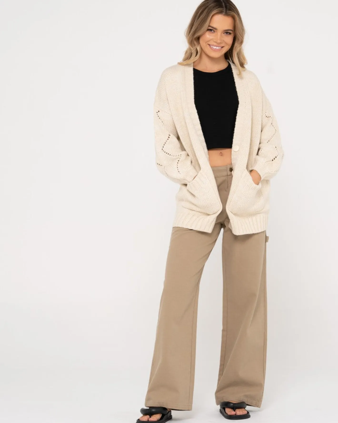 Flash Sale Rossie Relaxed Fit Knit Cardigan Womens Knitwear