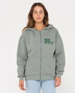 Cheap Code Oversize Zip Hooded Fleece Womens Hoodies & Fleece