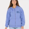 Clearance Code Oversize Zip Hooded Fleece Womens Hoodies & Fleece