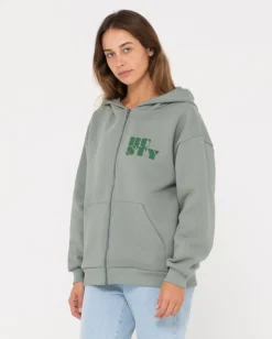 Cheap Code Oversize Zip Hooded Fleece Womens Hoodies & Fleece