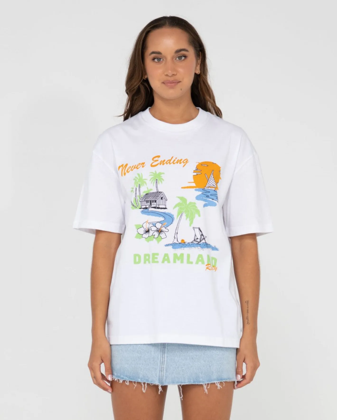 Online Dreamland Oversized Graphic Tee Womens Tees & Tanks