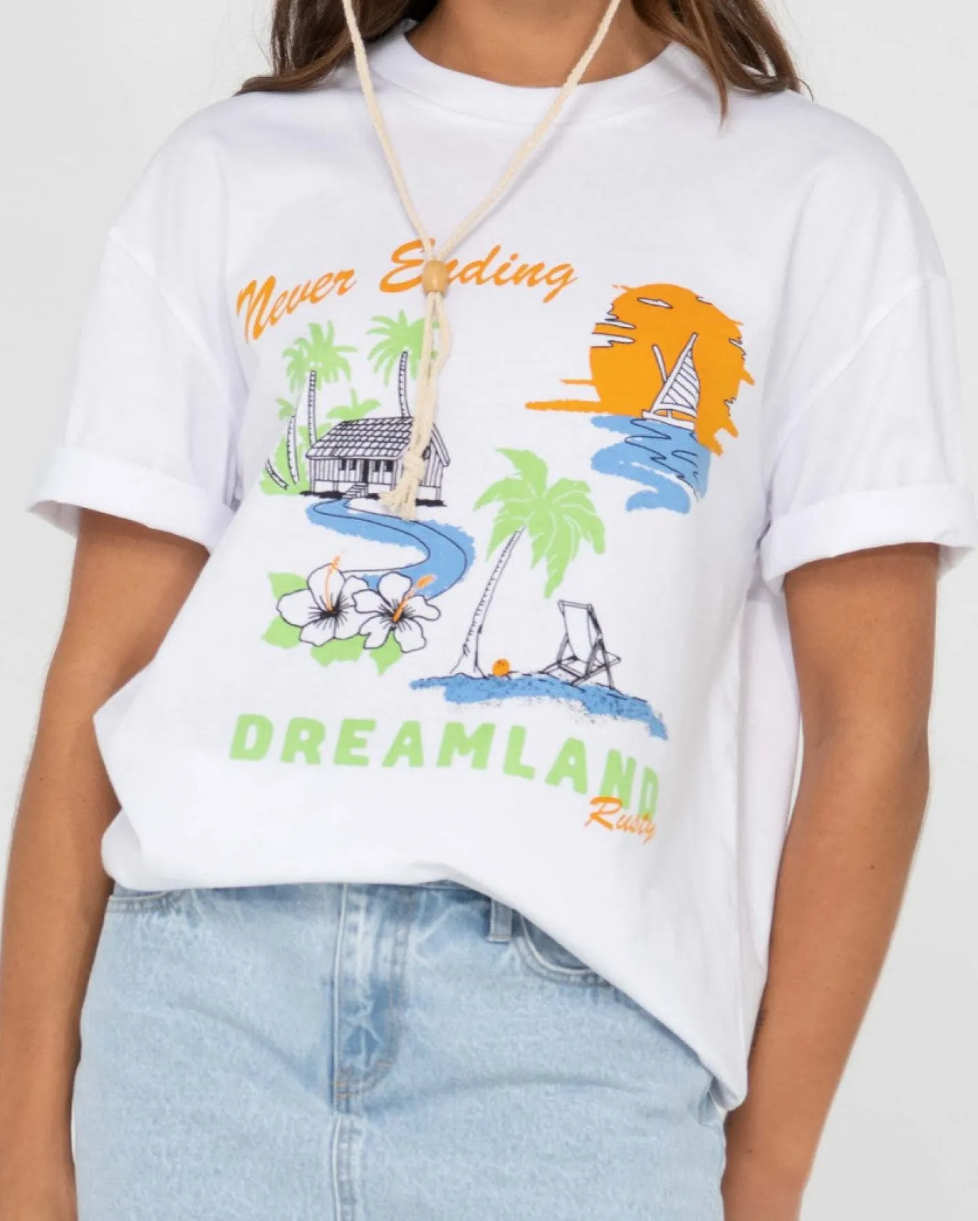 Online Dreamland Oversized Graphic Tee Womens Tees & Tanks