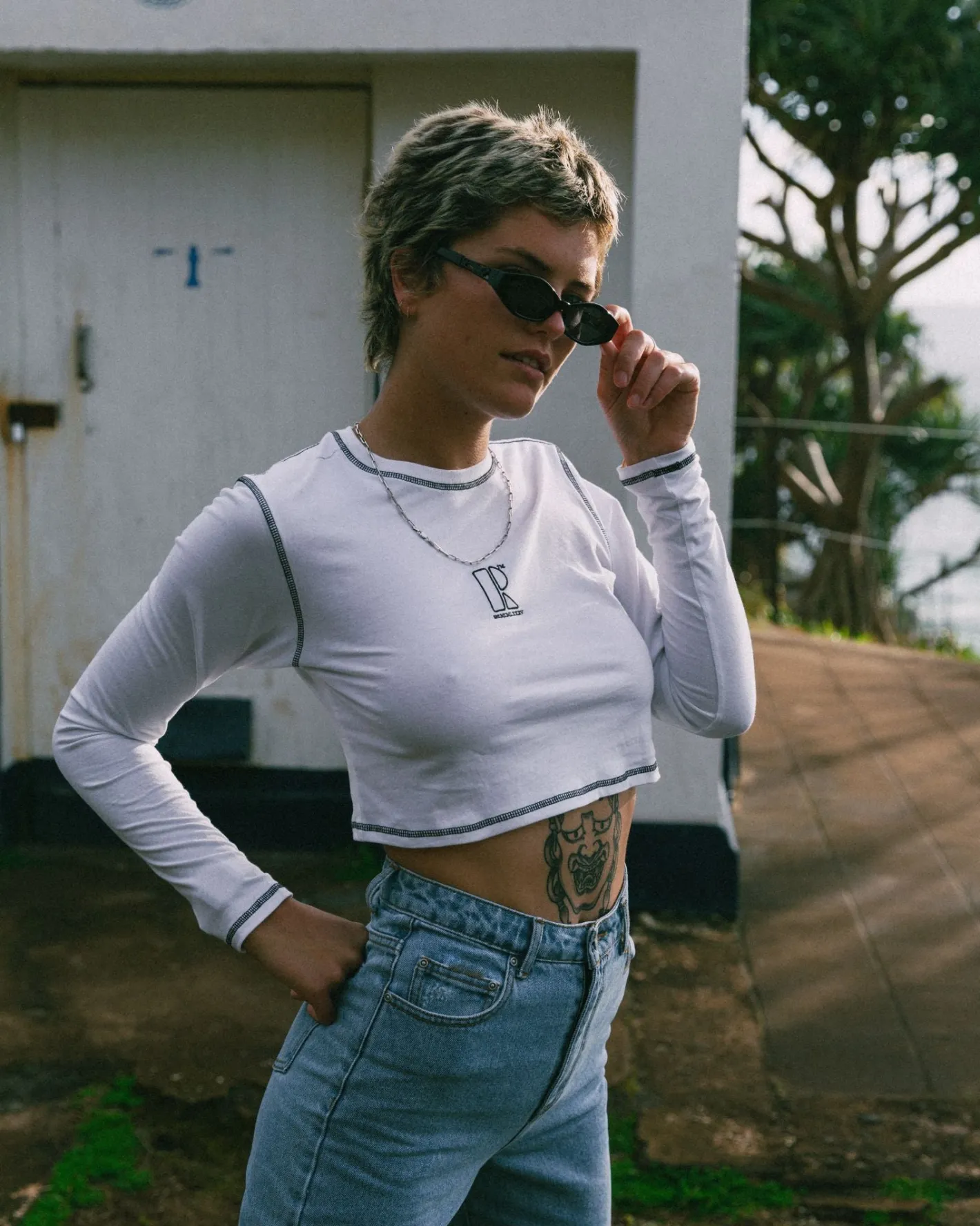 Shop Fortitude Organic Cotton Long Sleeve Baby Tee Womens Tees & Tanks