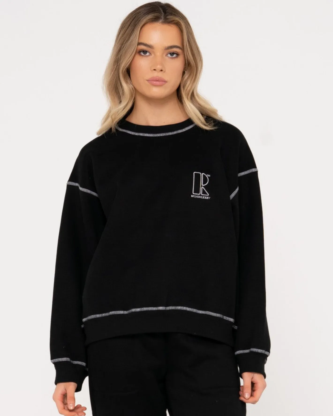 Shop Fortitude Oversize Crew Fleece Womens Hoodies & Fleece